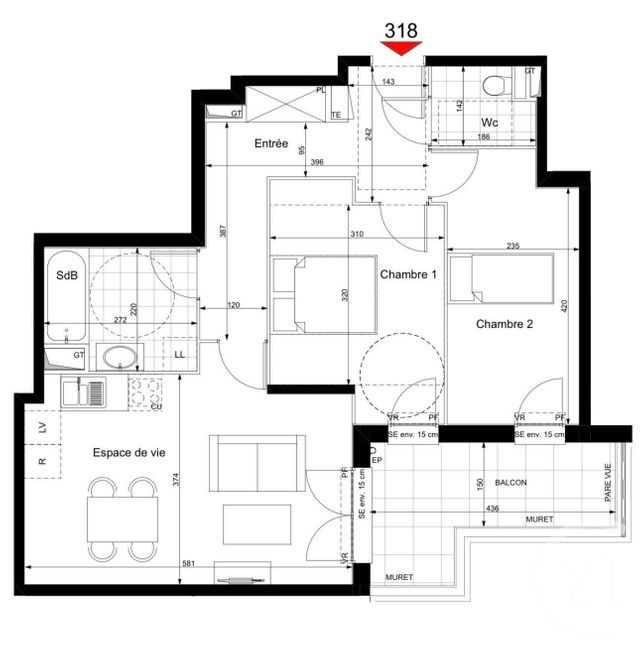 Appartement à vendre - 3 pièces - 63.0 m2 - CHAMPIGNY SUR MARNE - 94 - ILE-DE-FRANCE - Century 21 Vabel Immobilier