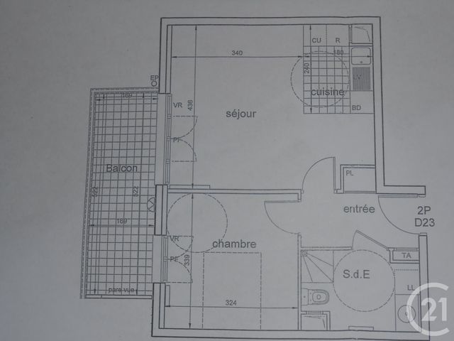 Appartement F2 à louer - 2 pièces - 42.27 m2 - JOINVILLE LE PONT - 94 - ILE-DE-FRANCE - Century 21 Vabel Immobilier